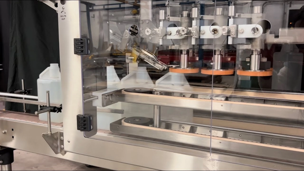 Automatic Inline Bottle Capping Machine Model TruCap-X-Vert Videos