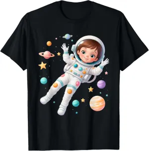 Awesome Future Astronaut Girl | Cute Space Explorer Design T-Shirt