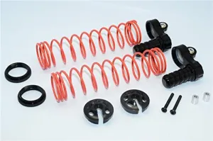 Axial Yeti XL Monster Buggy Upgrade Parts Aluminum Front/Rear Adjustable L-Shape Damper Components - 1 Set Black
