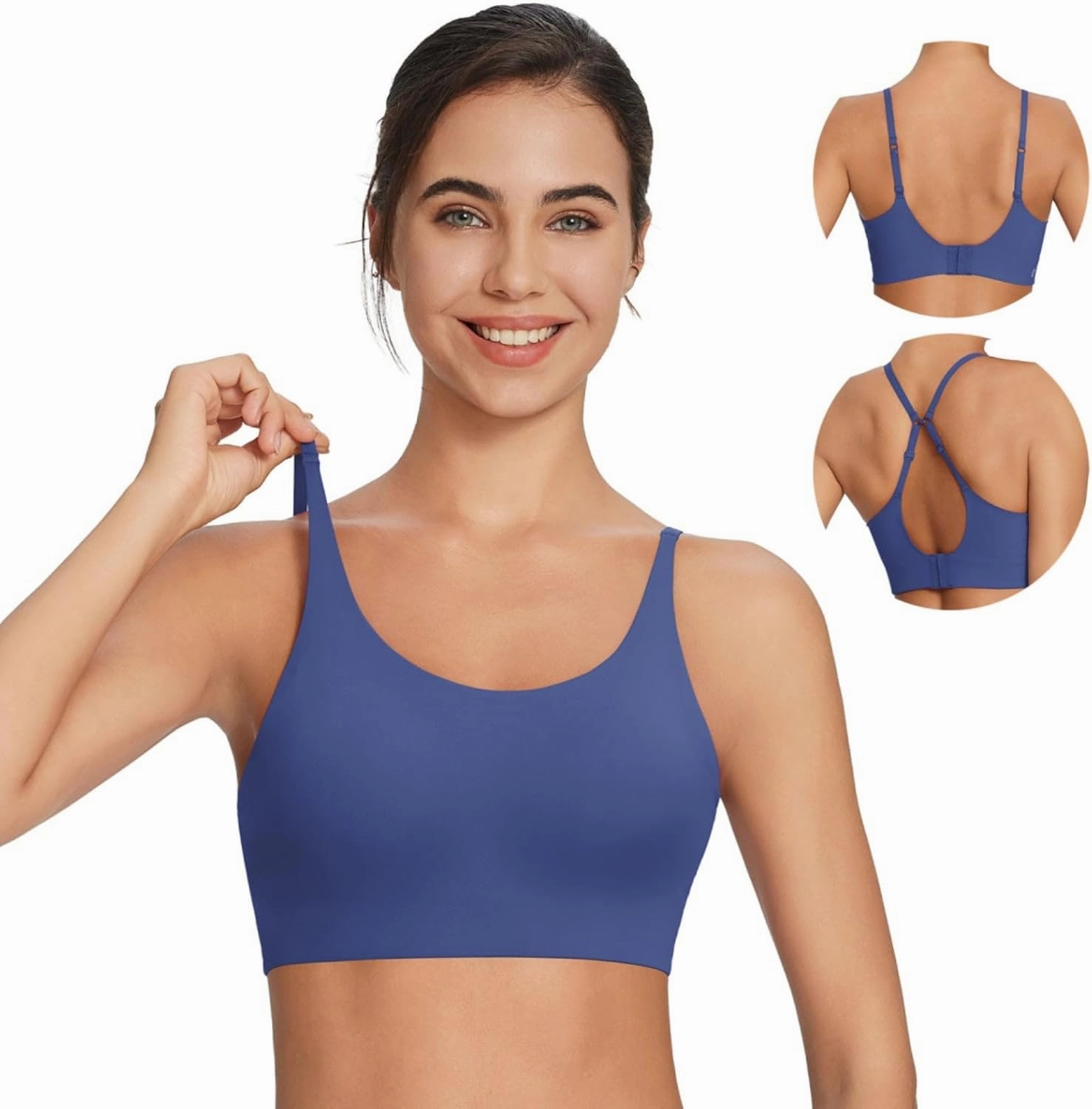 baleaf Sweatleaf Adjustable Sports Bras for Women, Padded Racerback Yoga Bra, High Impact Molded Cup Workout Bra