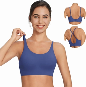 baleaf Sweatleaf Adjustable Sports Bras for Women, Padded Racerback Yoga Bra, High Impact Molded Cup Workout Bra