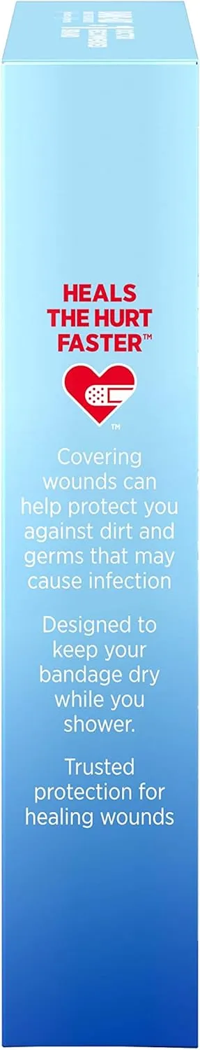 Band-Aid Brand First Aid Water Block Shower Care Clear Bandage Protector, Medium-Sized, 4 ct