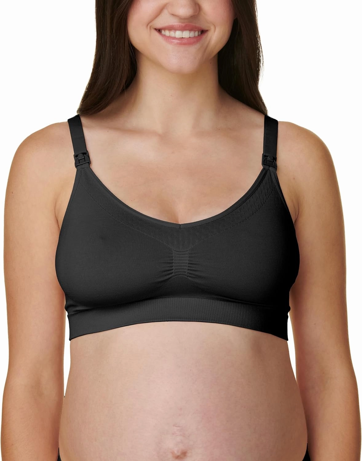 Basics by Bravado Women's Comfort Maternity Bra and Nursing Bra Adjustable, Seamless, S-XXL