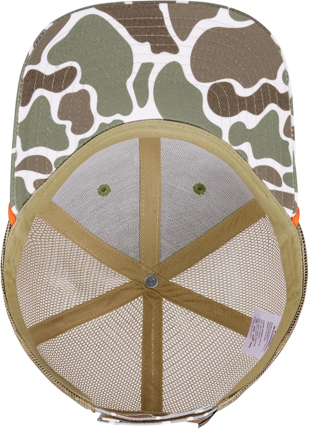 BASSDASH Camo Rope Trucker Hat Adjustable Embroidered Baseball Cap Mesh Back for Duck Deer Hunting Fly Fishing Camping
