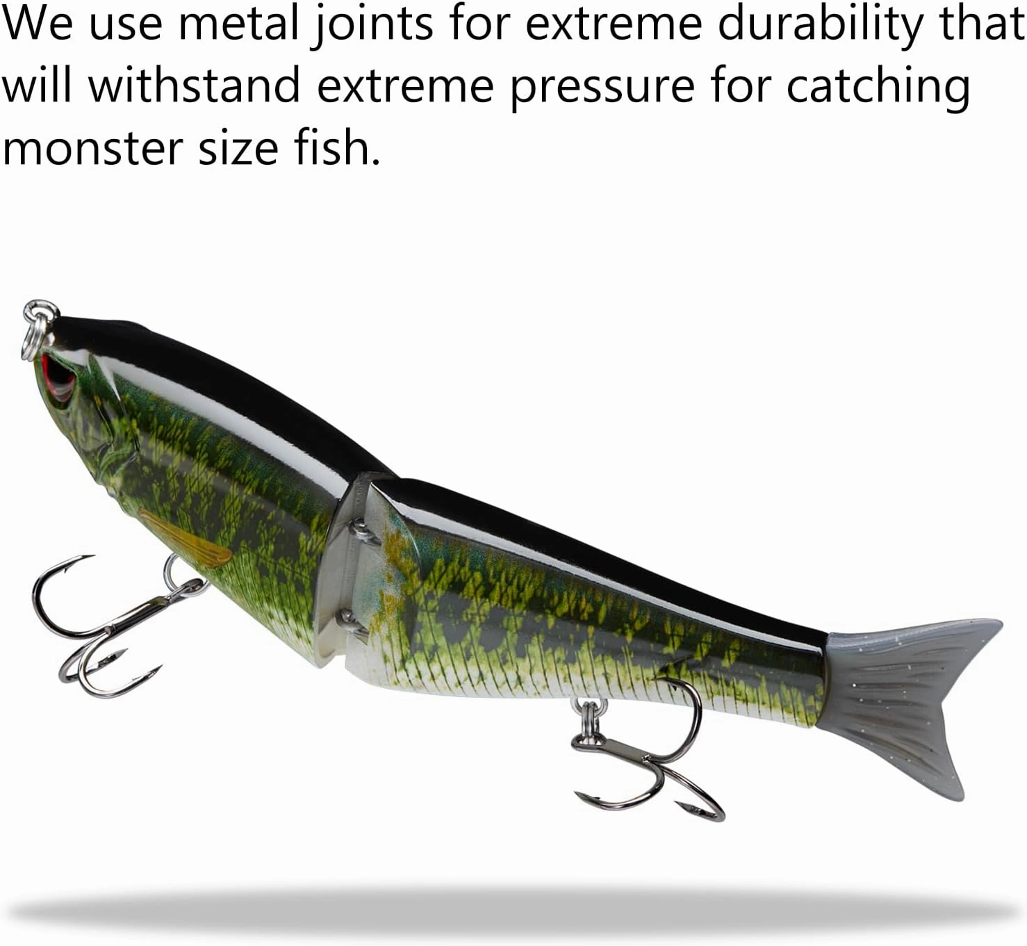 Bassdash SwimShad Glide Baits Jointed Swimbait Bass Pike Salmon Trout Muskie Fishing Lure,3-Pack