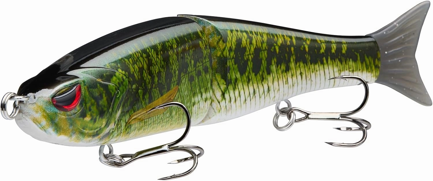 Bassdash SwimShad Glide Baits Jointed Swimbait Bass Pike Salmon Trout Muskie Fishing Lure,3-Pack
