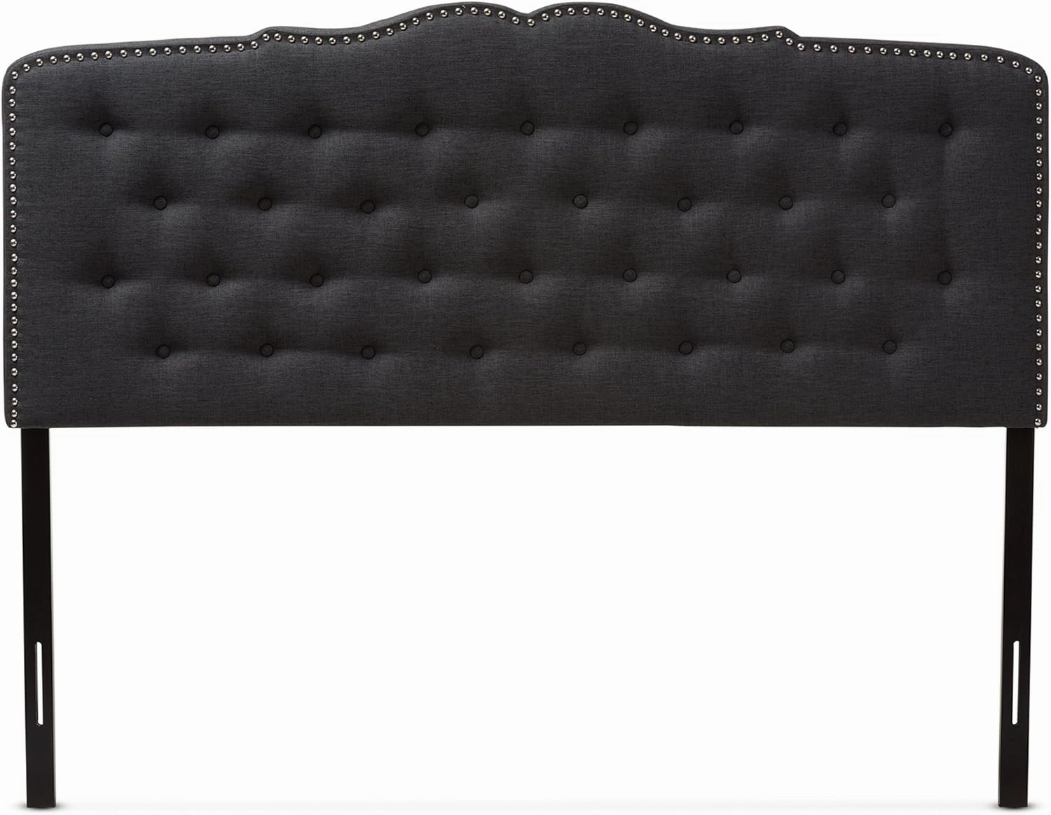 Baxton Studio Karessa Modern & Contemporary Dark Grey Fabric Queen Size Headboard (424-7277-AMZ)