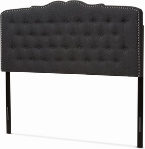 Baxton Studio Karessa Modern & Contemporary Dark Grey Fabric Queen Size Headboard (424-7277-AMZ)