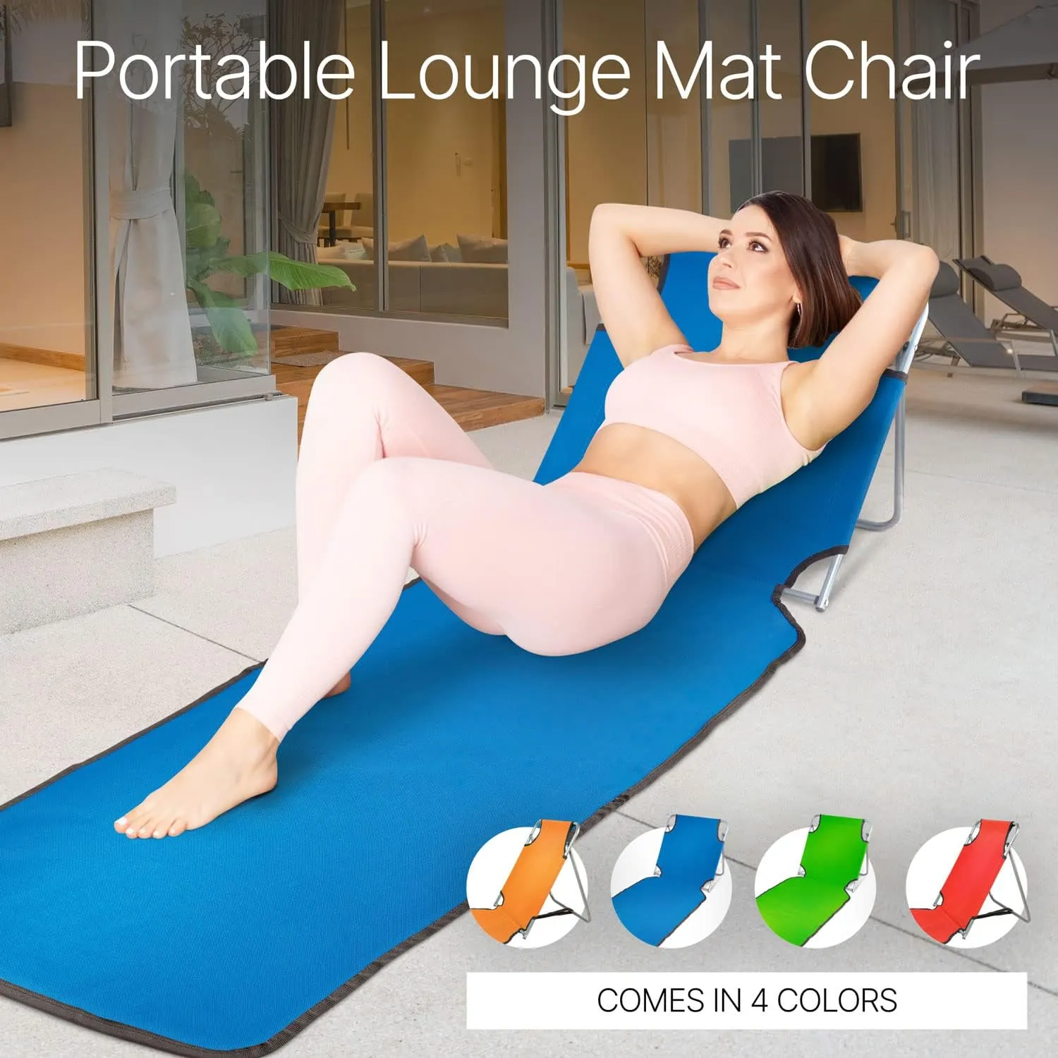 Beach Lounge Chair Perfect for The Beach - Beach Lounge Chairs Foldable Lightweight You Can Easily Carry Around - Portable Beach Chair Green