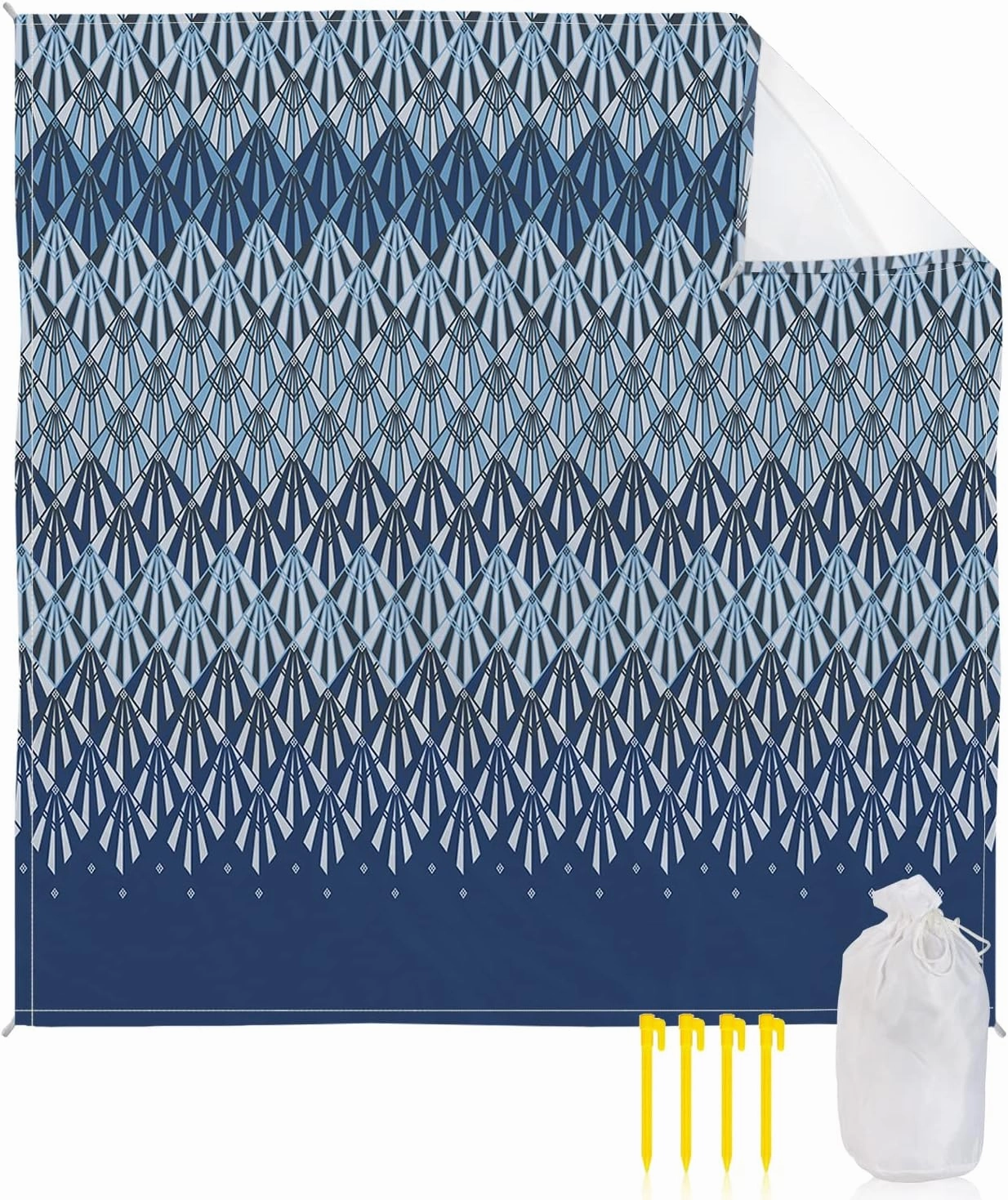 Beach Blanket Sandproof, Abstract Art Waterproof Beach Mat Lightweight Quick Drying Picnic Blanket Beach Essentials for Travel Camping Hiking 118x108in