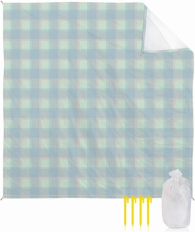 Beach Blanket Sandproof, Elegent Plaid Waterproof Beach Mat Lightweight Quick Drying Picnic Blanket Beach Essentials for Travel Camping Hiking 83x79in