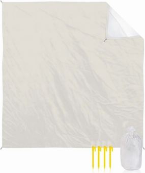 Beach Blanket Sandproof, Solid Color Beige Waterproof Beach Mat Lightweight Quick Drying Picnic Blanket Beach Essentials for Travel Camping Hiking 95x80in