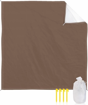 Beach Blanket Sandproof, Solid Color Brown Waterproof Beach Mat Lightweight Quick Drying Picnic Blanket Beach Essentials for Travel Camping Hiking 118x108in