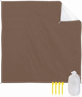 Beach Blanket Sandproof, Solid Color Brown Waterproof Beach Mat Lightweight Quick Drying Picnic Blanket Beach Essentials for Travel Camping Hiking 95x80in