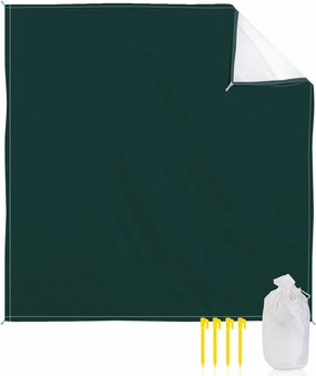 Beach Blanket Sandproof, Solid Color Deep Green Waterproof Beach Mat Lightweight Quick Drying Picnic Blanket Beach Essentials for Travel Camping Hiking 118x108in