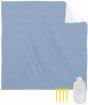 Beach Blanket Sandproof, Solid Color Light Blue Waterproof Beach Mat Lightweight Quick Drying Picnic Blanket Beach Essentials for Travel Camping Hiking 108x84in