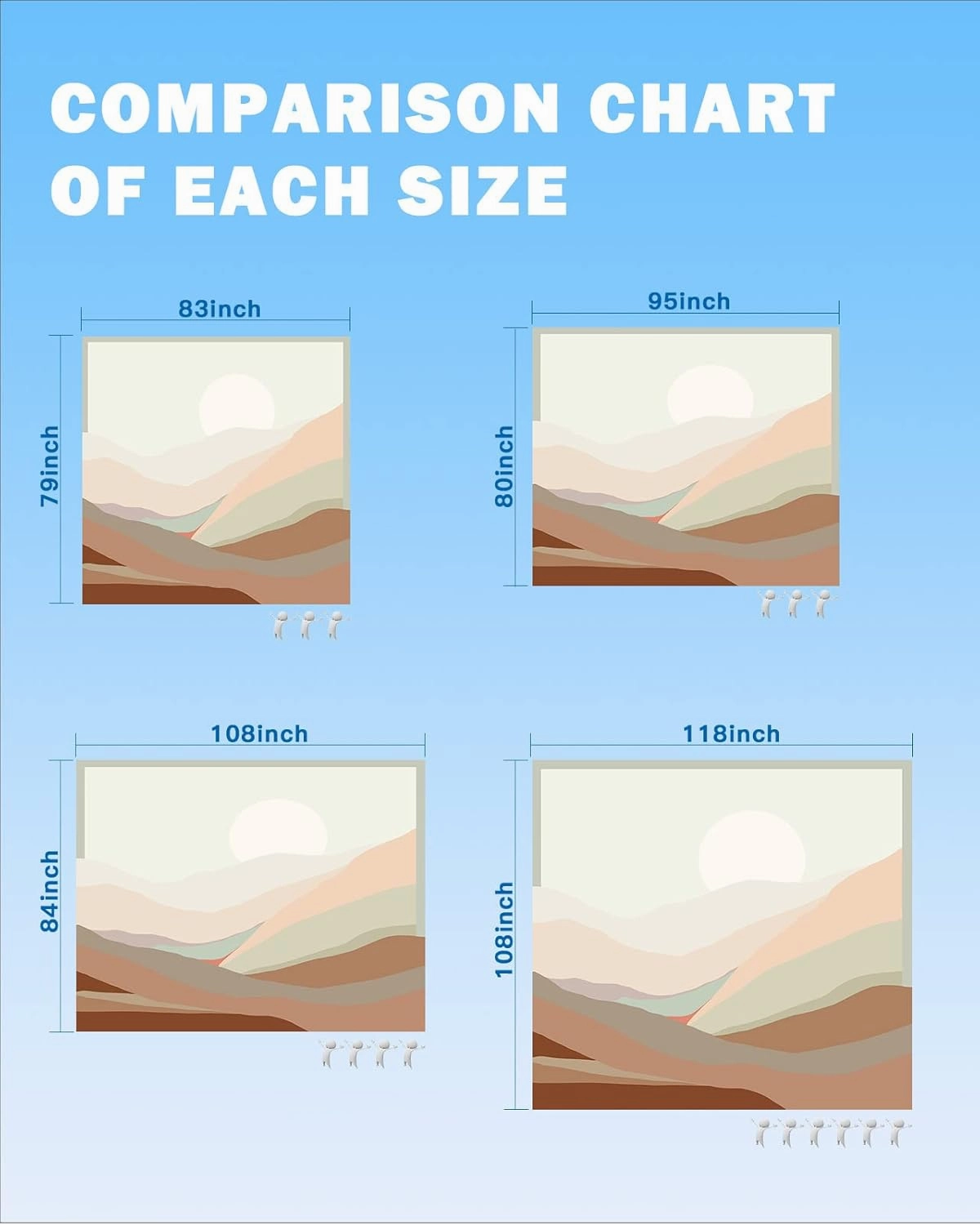 Beach Blanket Sandproof, Sunrise Mountain Beautiful Scenery Abstract Painting Waterproof Beach Mat Lightweight Quick Drying Picnic Blanket Beach Essentials for Travel Camping Hiking 108x84in