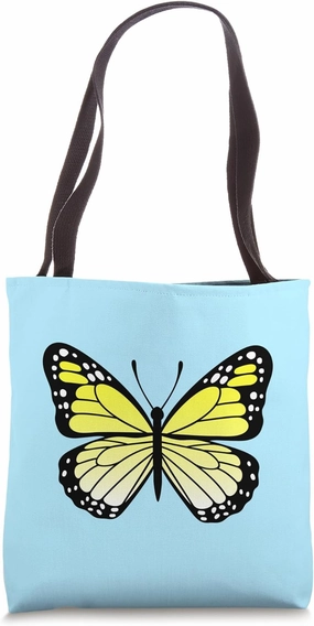 Beautiful Monarch Butterfly Flutter Yellow Kawaii Aesthetic Tote Bag
