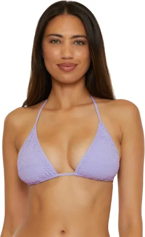 BECCA Women's Color Play Triangle Bikini Top, Adjustable, Tie Back, Swimwear Separates