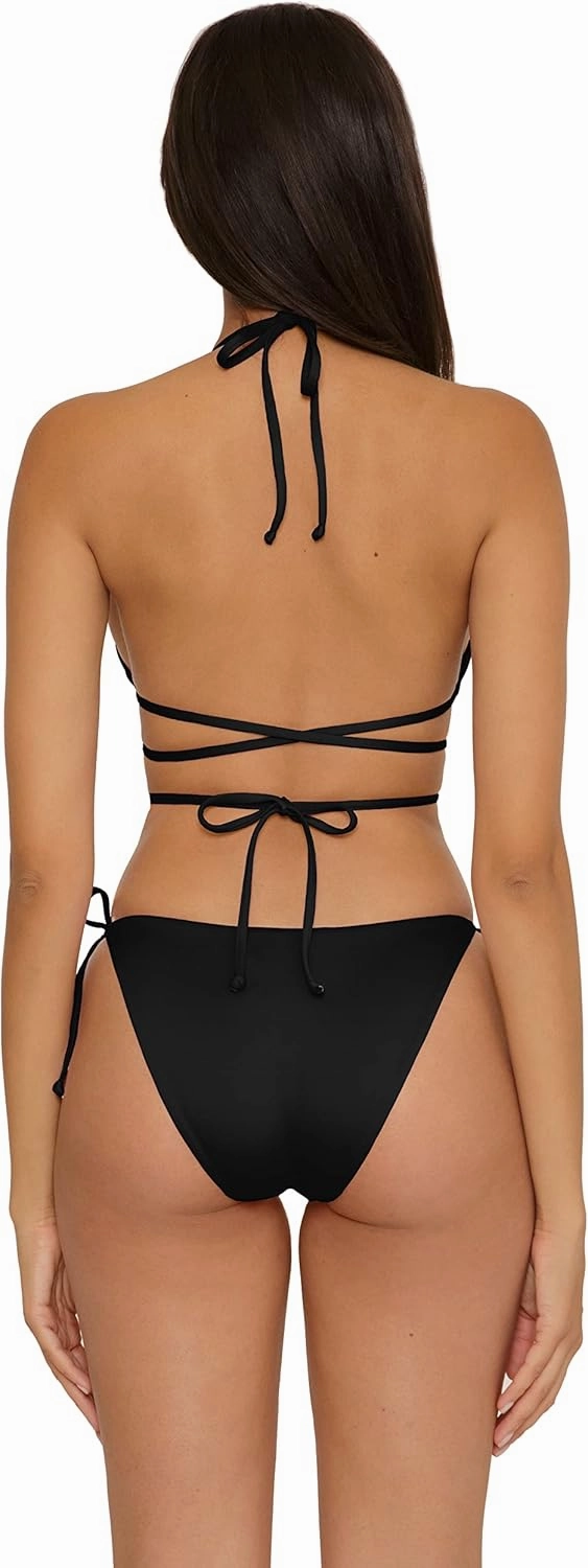 BECCA Women's Standard Rebecca Virtue Color Prism Triangle Bikini Top-Adjustable, Tie Back, Swimwear Separates
