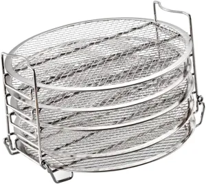 BESTOYARD Dehydrator Rack for Air Fryer 5 Layer Stainless Steel Accessory Safe Easy Cleaning Storage Space