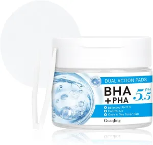 BHA   PHA Toner Pad, 90 Pads Zero Pore Pad, Natural Hydration Hyaluronic Acid & Centella Sheet Masks with Peony – Facial Pads for Glowing Skin