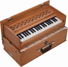 Bhava Classic "Kirtan" Harmonium | Standard Edition | Professionally Tuned | Shipped from U.S. | 42 Key,Portable Harmonium Perfect for Yoga,Kirtan | Travel Ready,Fits in Overhead Compartment Natural