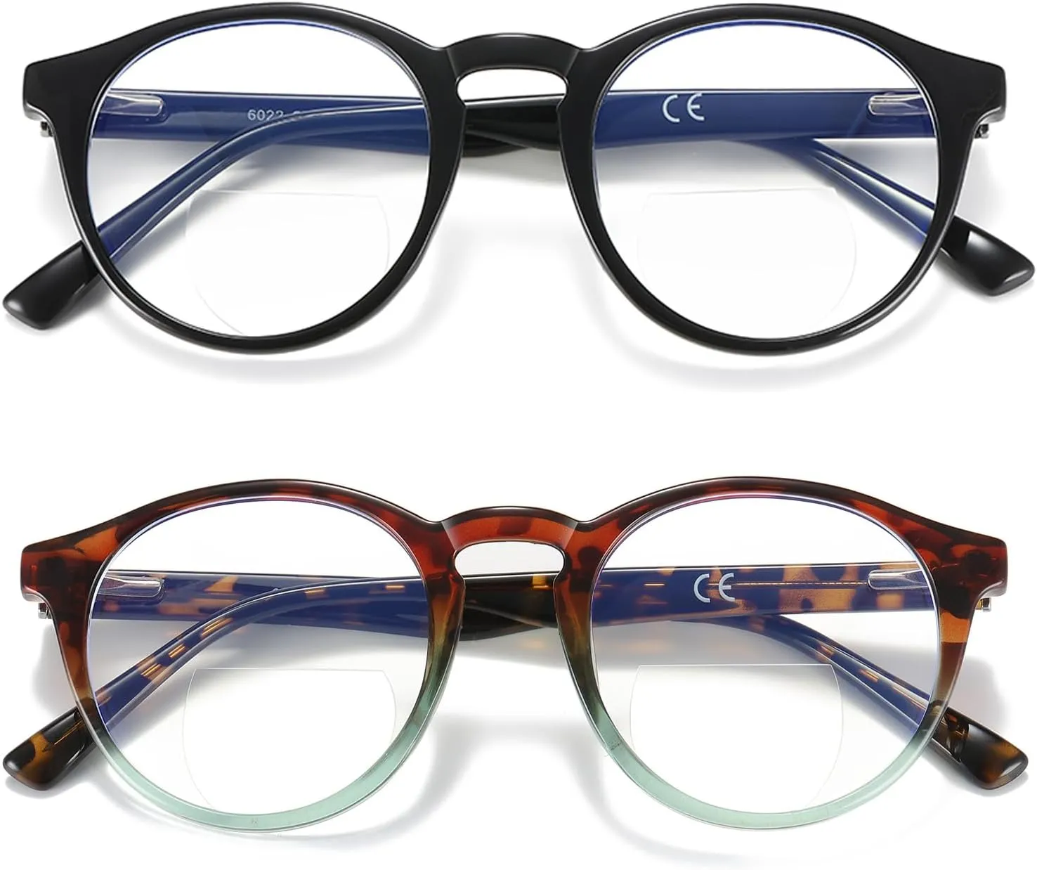 Bifocal Reading Glasses Women Cat Eye Blue Light Blocking Computer Reader Clear Top No Line Transition Ladies Eyewear