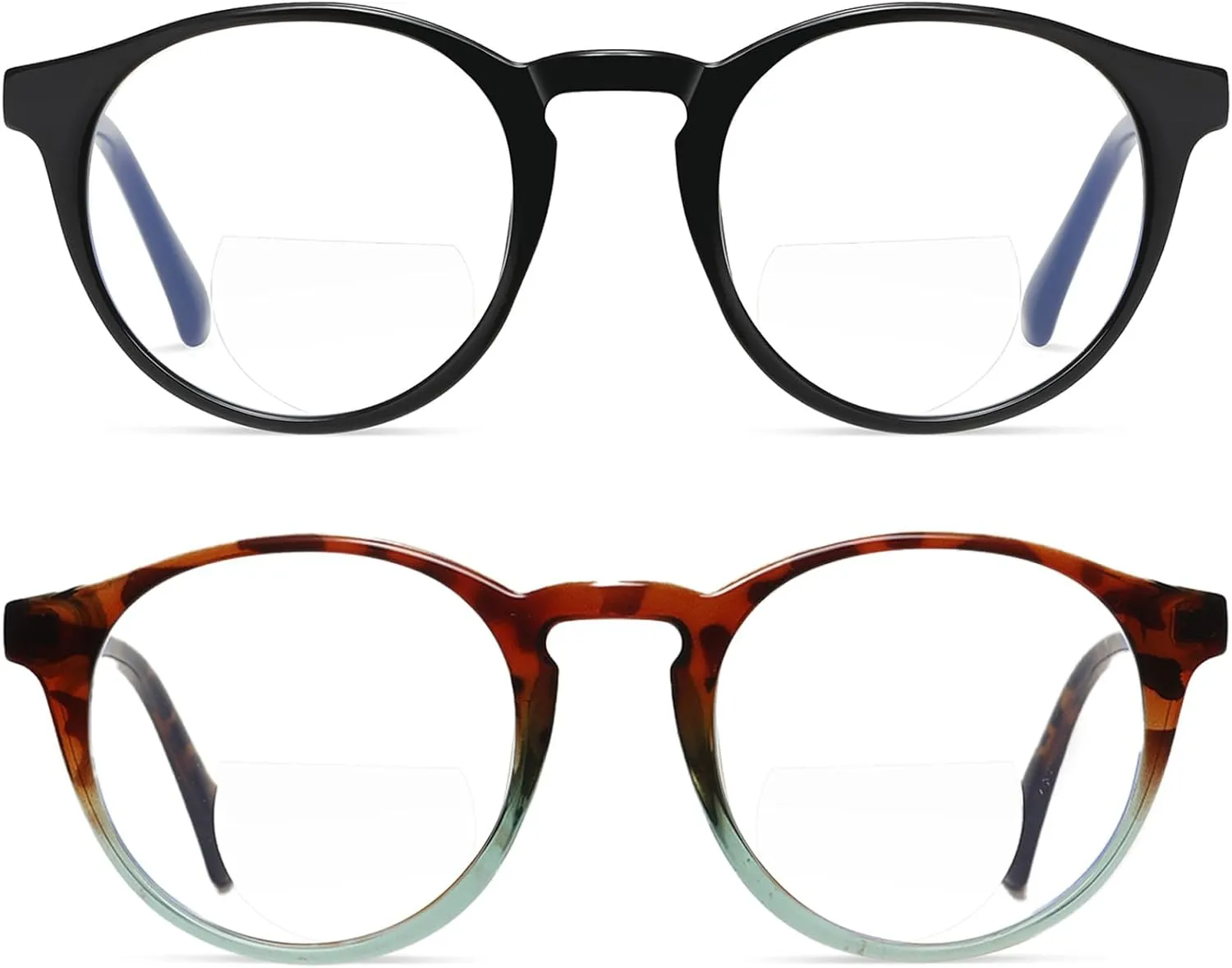 Bifocal Reading Glasses Women Cat Eye Blue Light Blocking Computer Reader Clear Top No Line Transition Ladies Eyewear