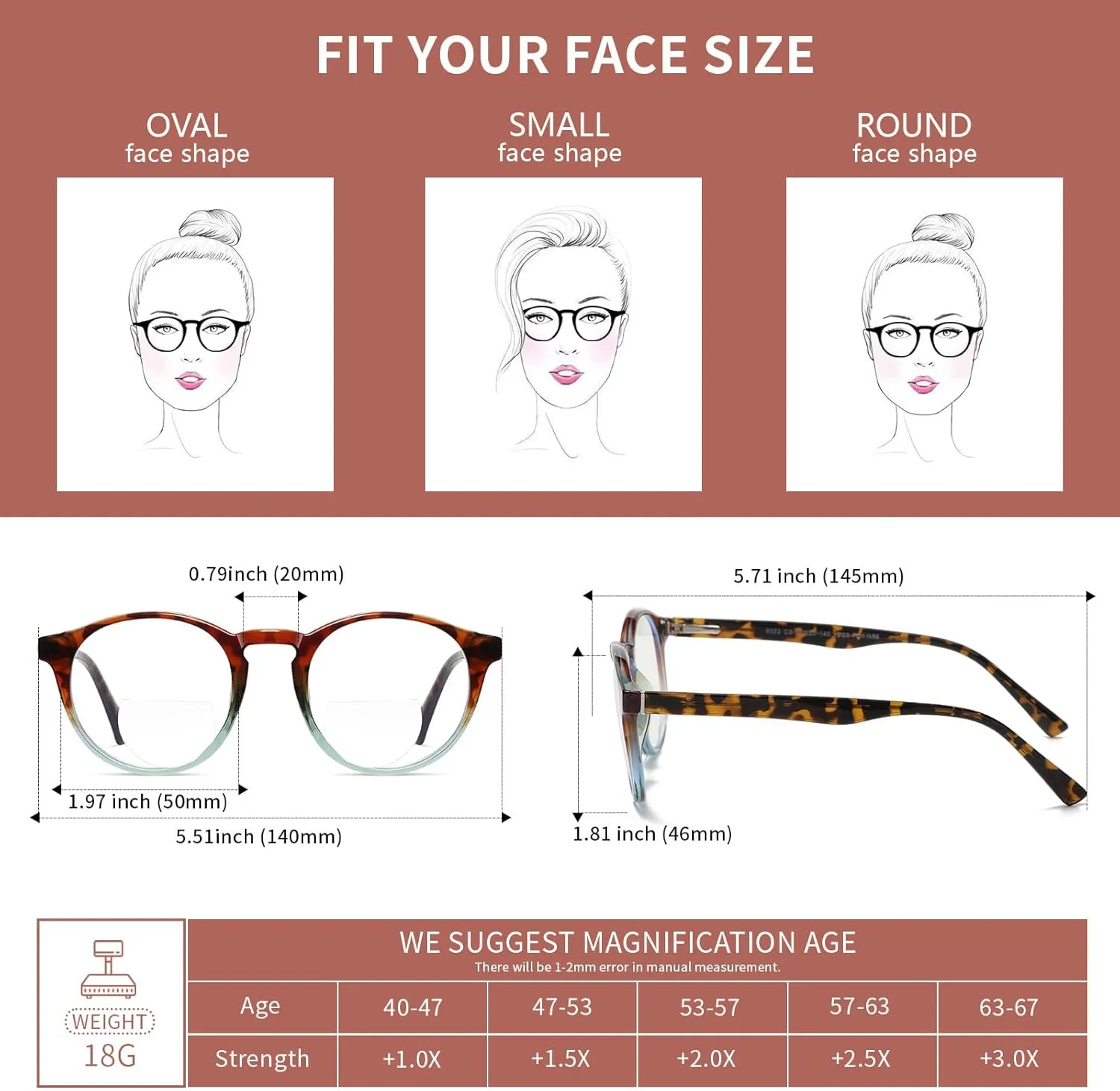 Bifocal Reading Glasses Women Cat Eye Blue Light Blocking Computer Reader Clear Top No Line Transition Ladies Eyewear
