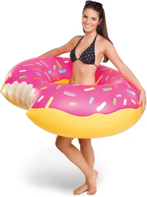 BigMouth Inc. Pool Float, 4' Wide, Inflatable Floatie Tube, Blow Up Swim Ring, Outdoor Summer Pool Party Water Toy