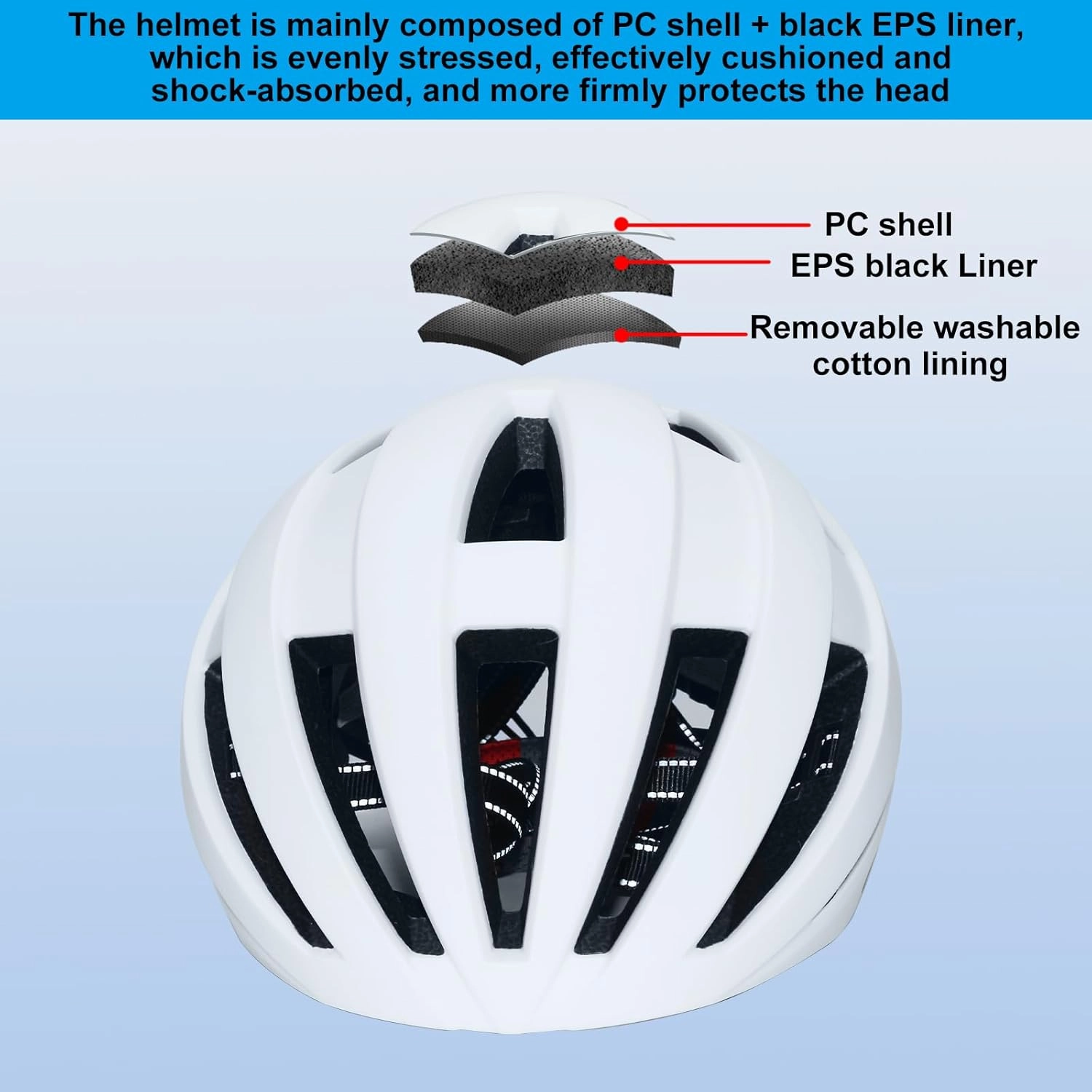 Bike Helmet with Light - Bicycle Helmets for Men - Women Adult with LED Rear Lights Adjustable Cycling Helmet for Urban Commuter Mountain Road Biker