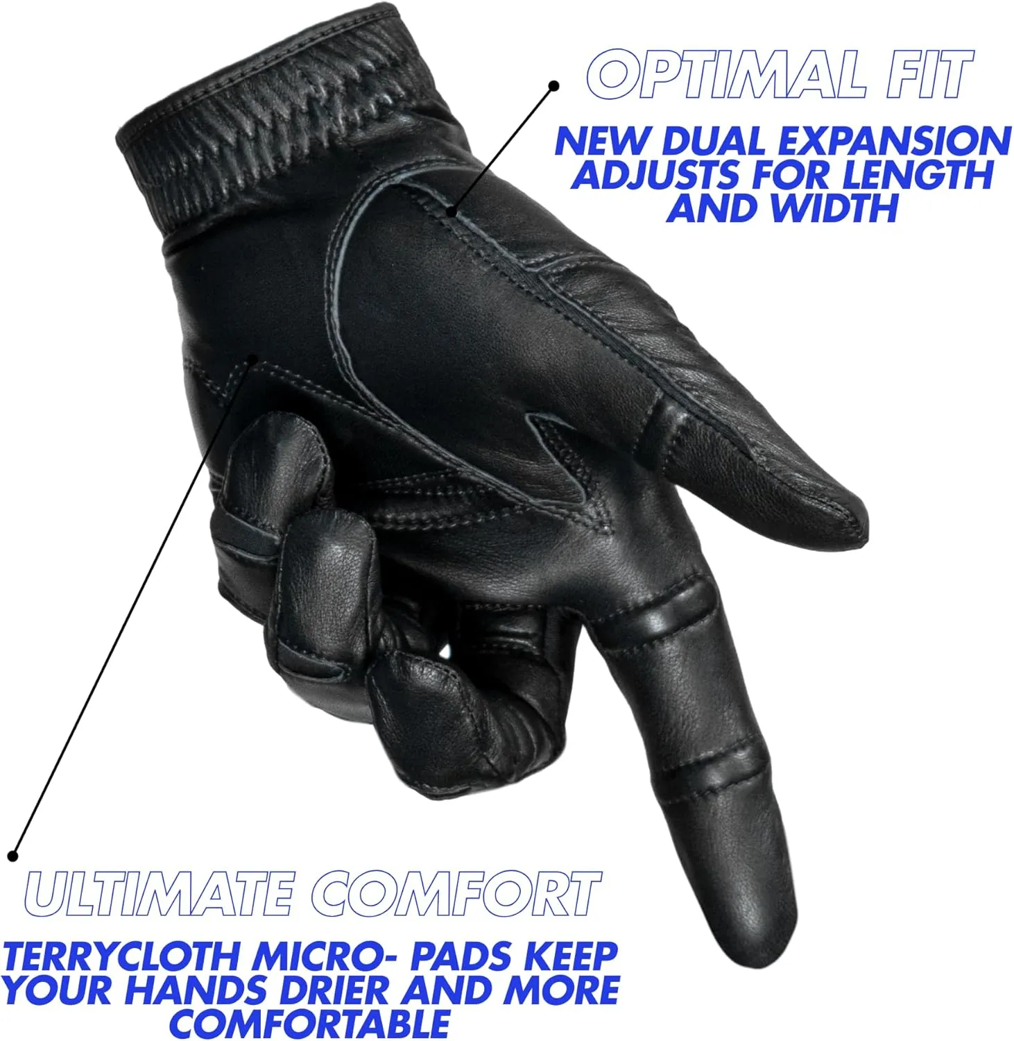 Bionic Men's StableGrip 2.0 Golf Glove Made from Premium Cabretta Leather