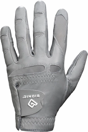 Bionic Men's StableGrip 2.0 Grey Golf Glove - Made from Premium Cabretta Leather