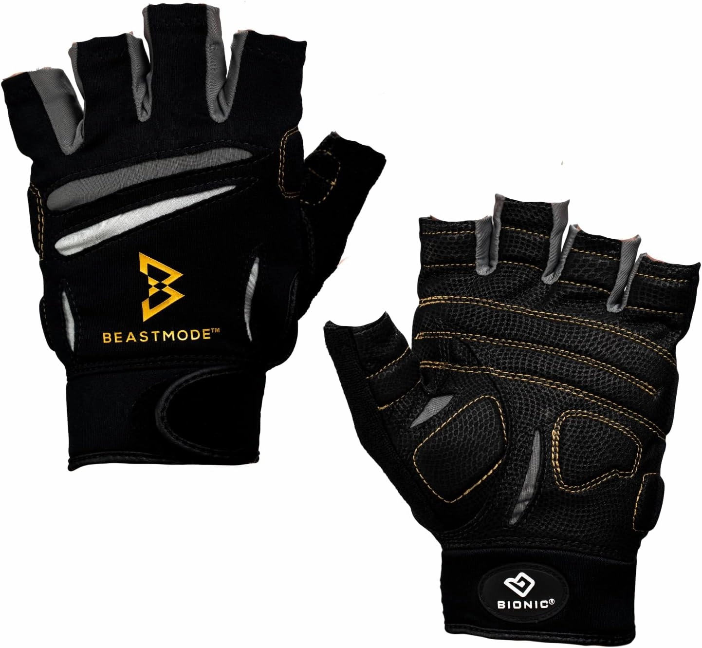 Bionic Women's Beastmode Half Finger Gym Workout Gloves