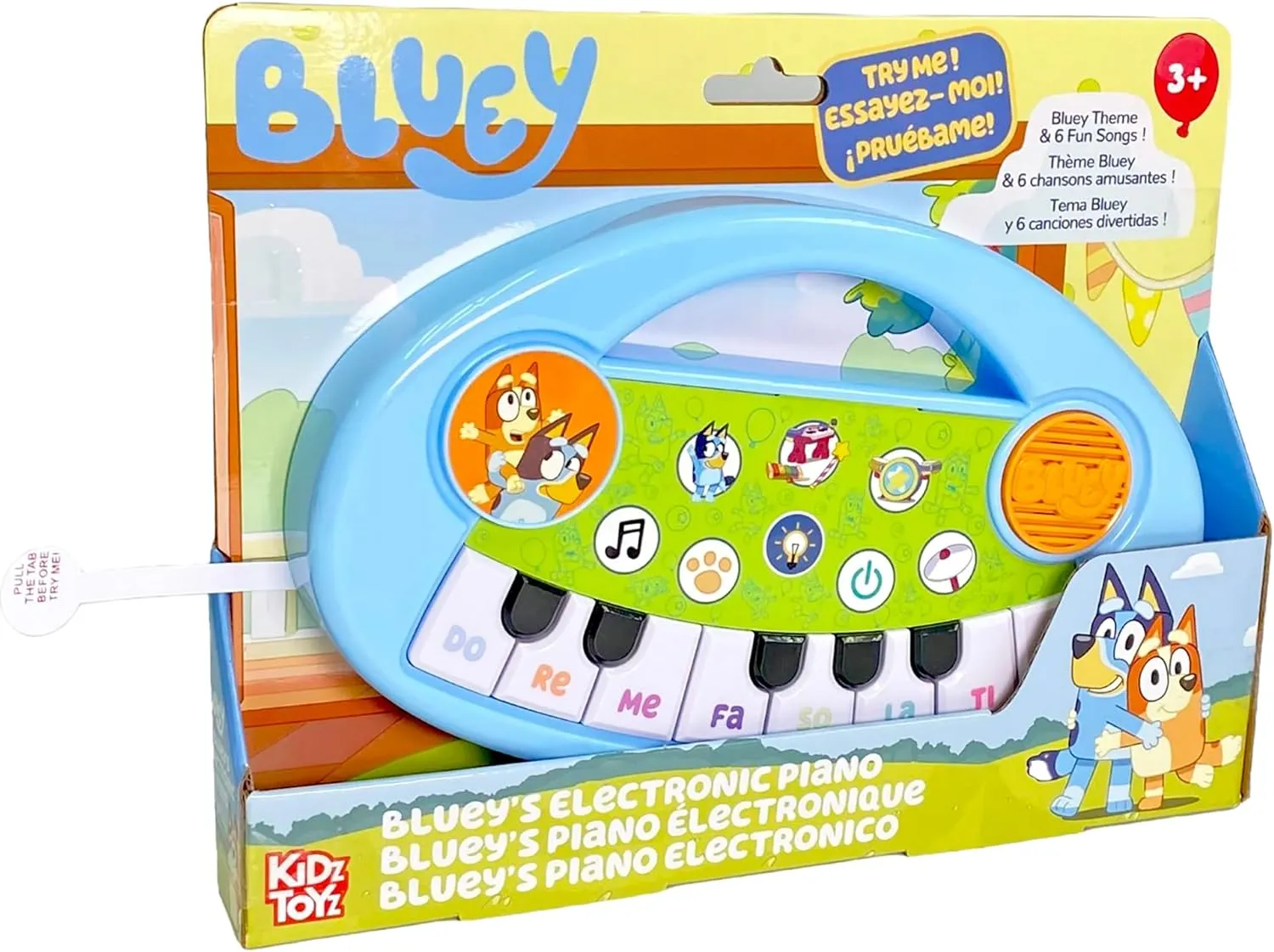 Bluey Music Time Electronic Learn to Play Keyboard - Portable Learning Keyboard Musical Education Learning Toy for Toddlers and Preschoolers