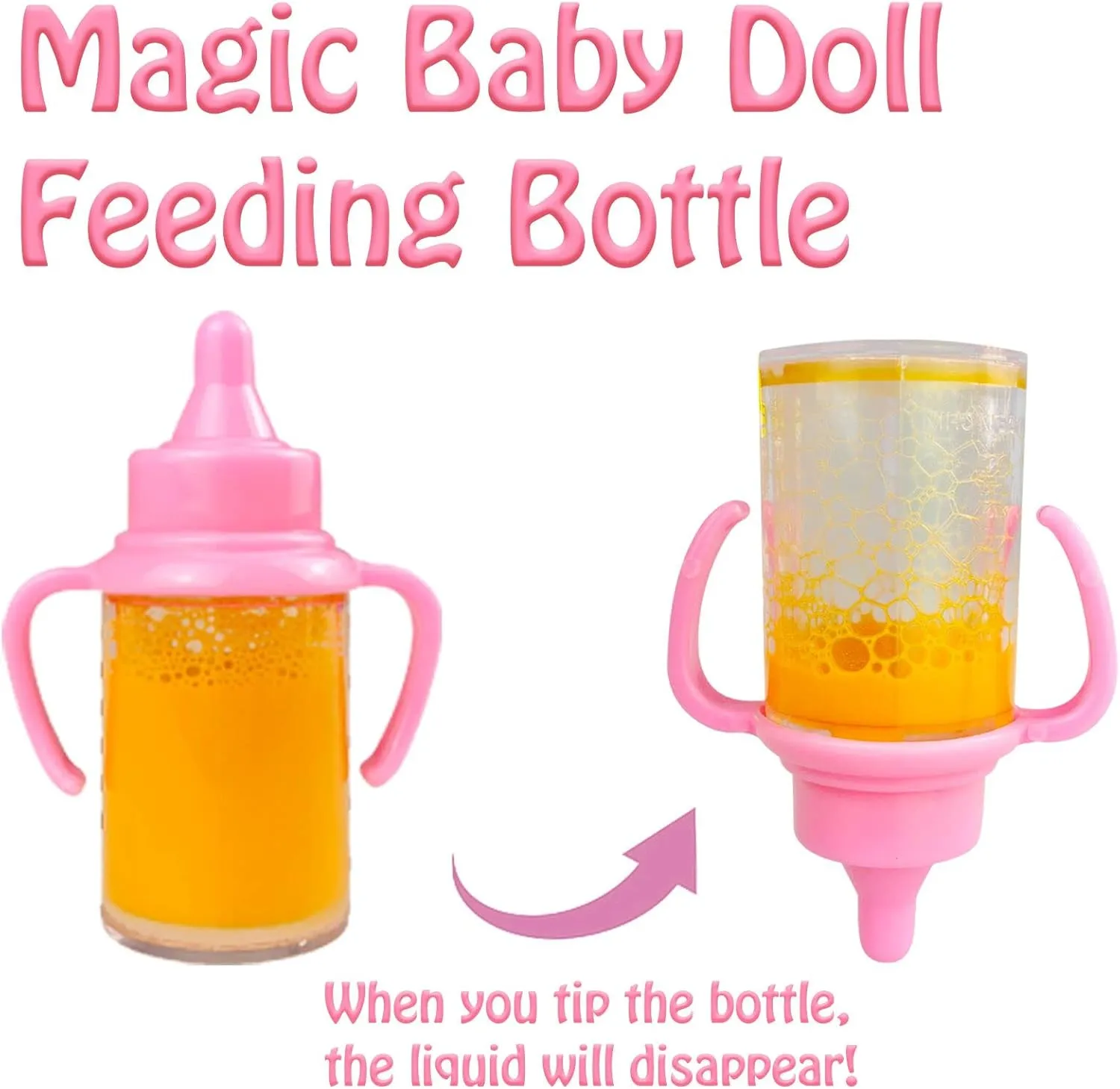 BNUZEIYI Baby Doll Accessories - Feeding and Caring Set with Bottles Doll Diaper and Changing Mat, Doll Stuff Clothes fit 14-16 Inch Doll, 18 Inch Doll Pretend Play Set for Girls Gift