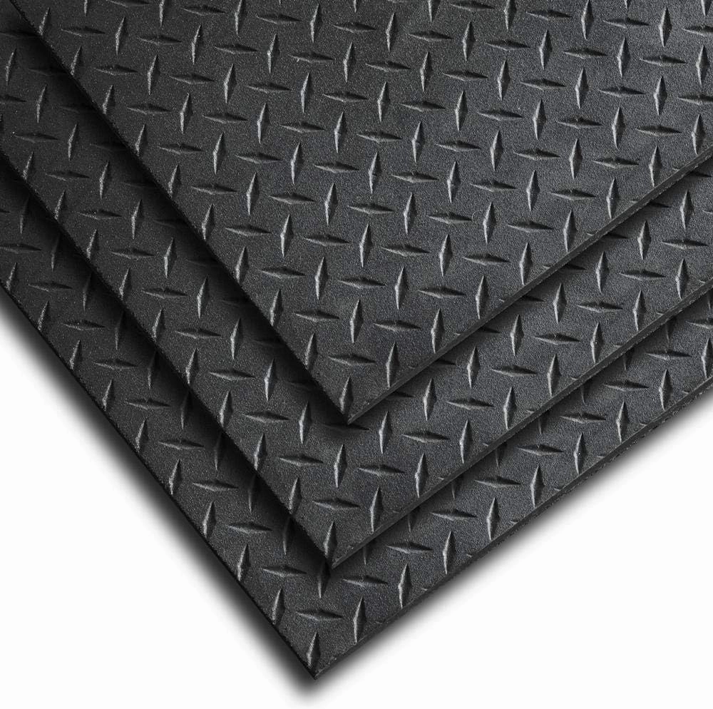 Body-Solid Heavy Duty Rubber Floor Mat (RF546) for Use on Carpet, Hardwood Floors, Concrete & More, Perfect for Treadmills, Bikes, Yoga & Other Home Gym Exercise Equipments, 4' X 6', 1/2" Thick