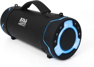 BOSS Audio Systems Tube Portable Weatherproof Bluetooth Stereo Speaker - 3-Inch, Full Range, Tweeters, 8 Hours of Play Time, Sold Individually