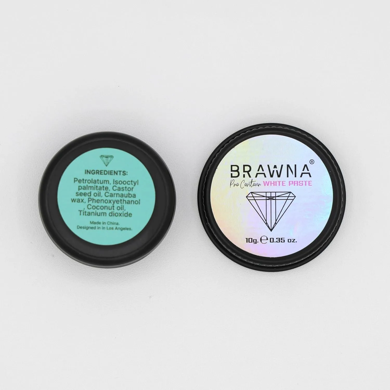 BRAWNA Eyebrow Mapping Kit - 1 Countour White Mapping Paste, 1 White Mapping String, 2 Angled Eyebrow Brush - Brow Mapping Supplies - PMU & Microblading Supply