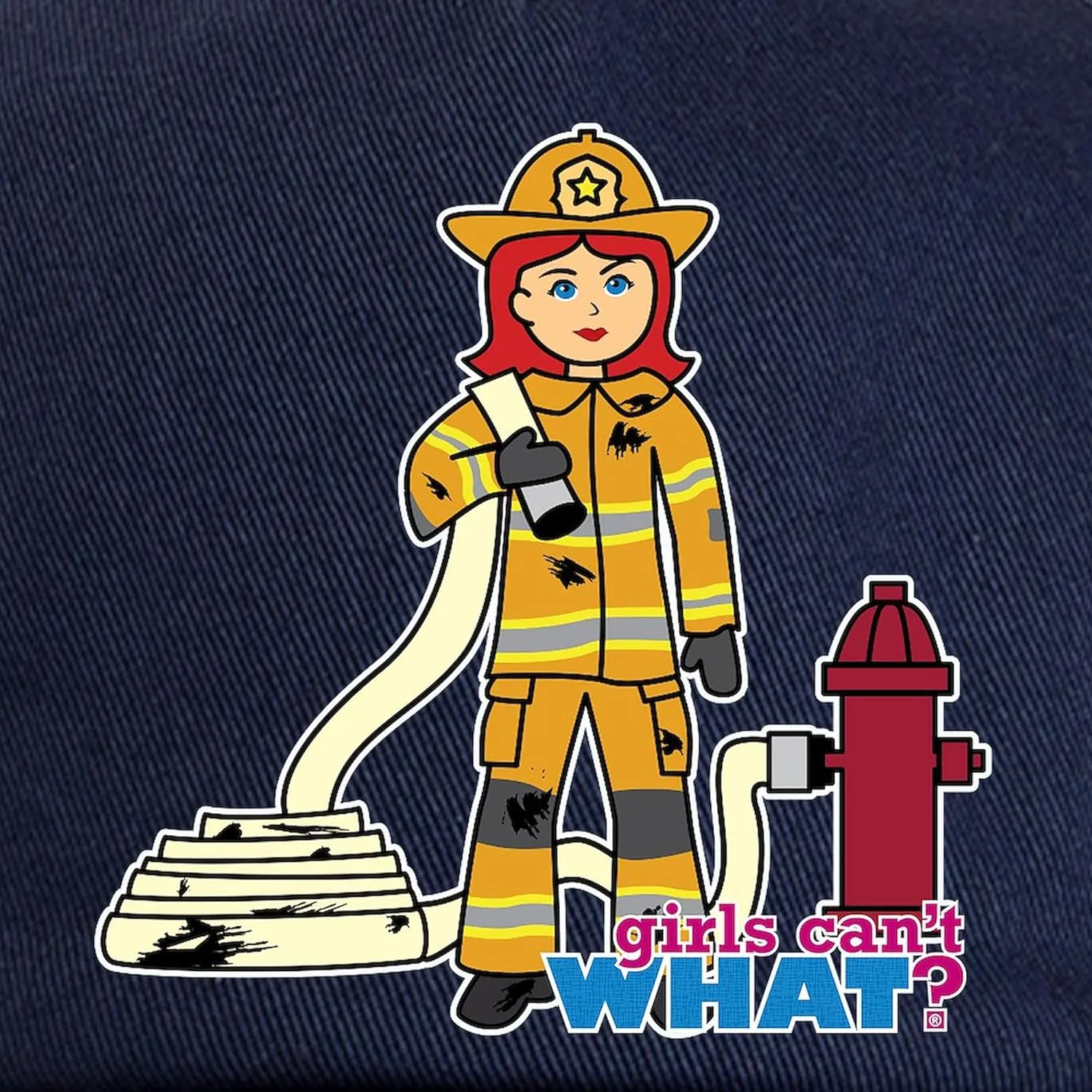CafePress Firefighter Woman Light/Red Cap Adjustable Baseball Cap