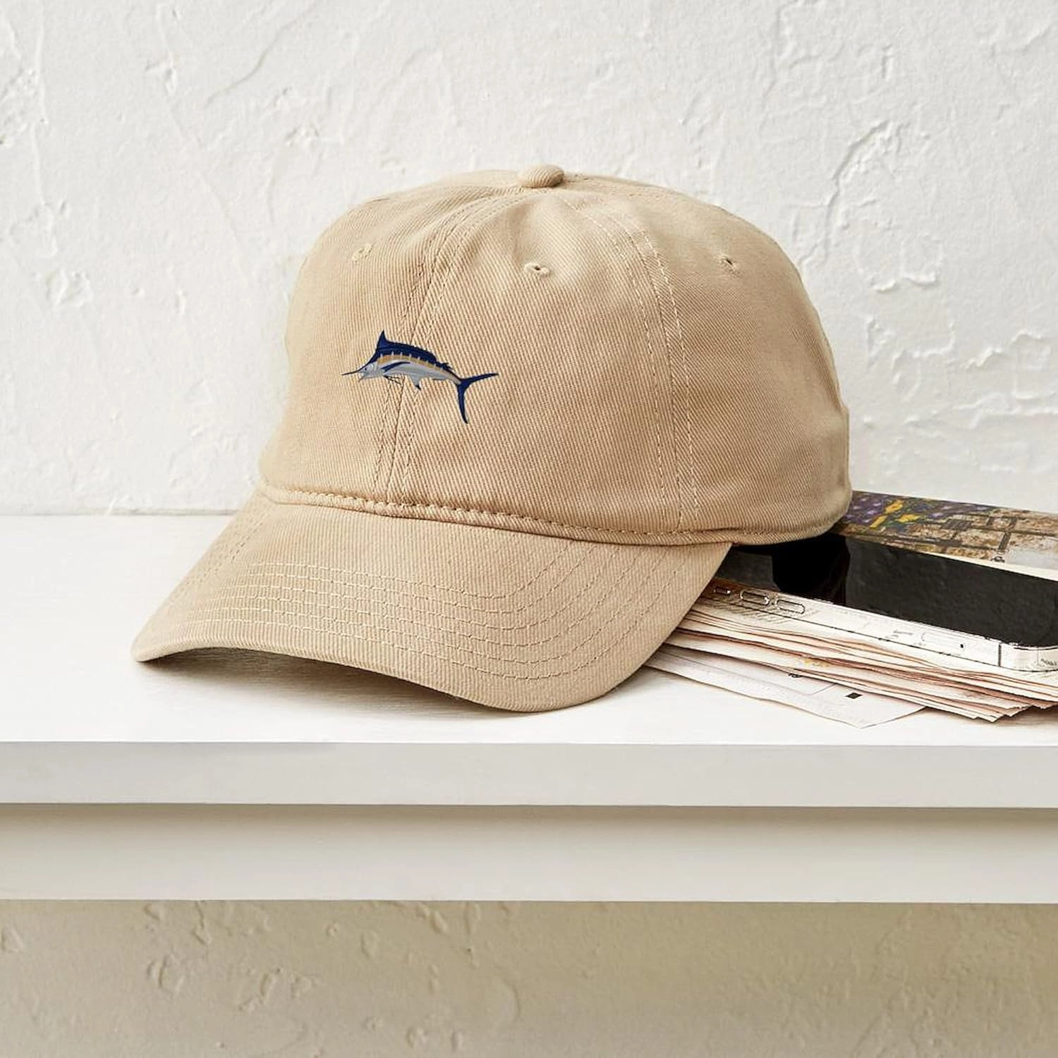 CafePress Blue Marlin Deep Sea Fish Adjustable Baseball Cap