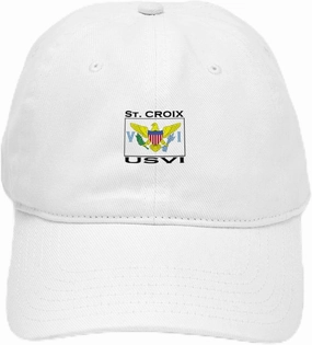 CafePress St. Croix, USVI Flag Cap Adjustable Baseball Cap