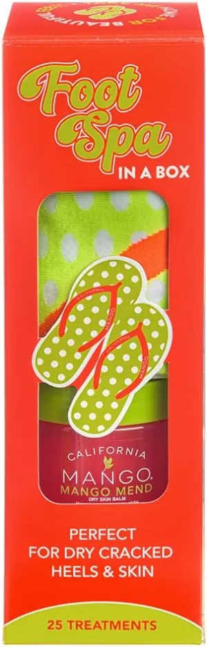 California Mango California Dreaming Foot Spa Kit with Mango Mend for Cracked Heel Repair