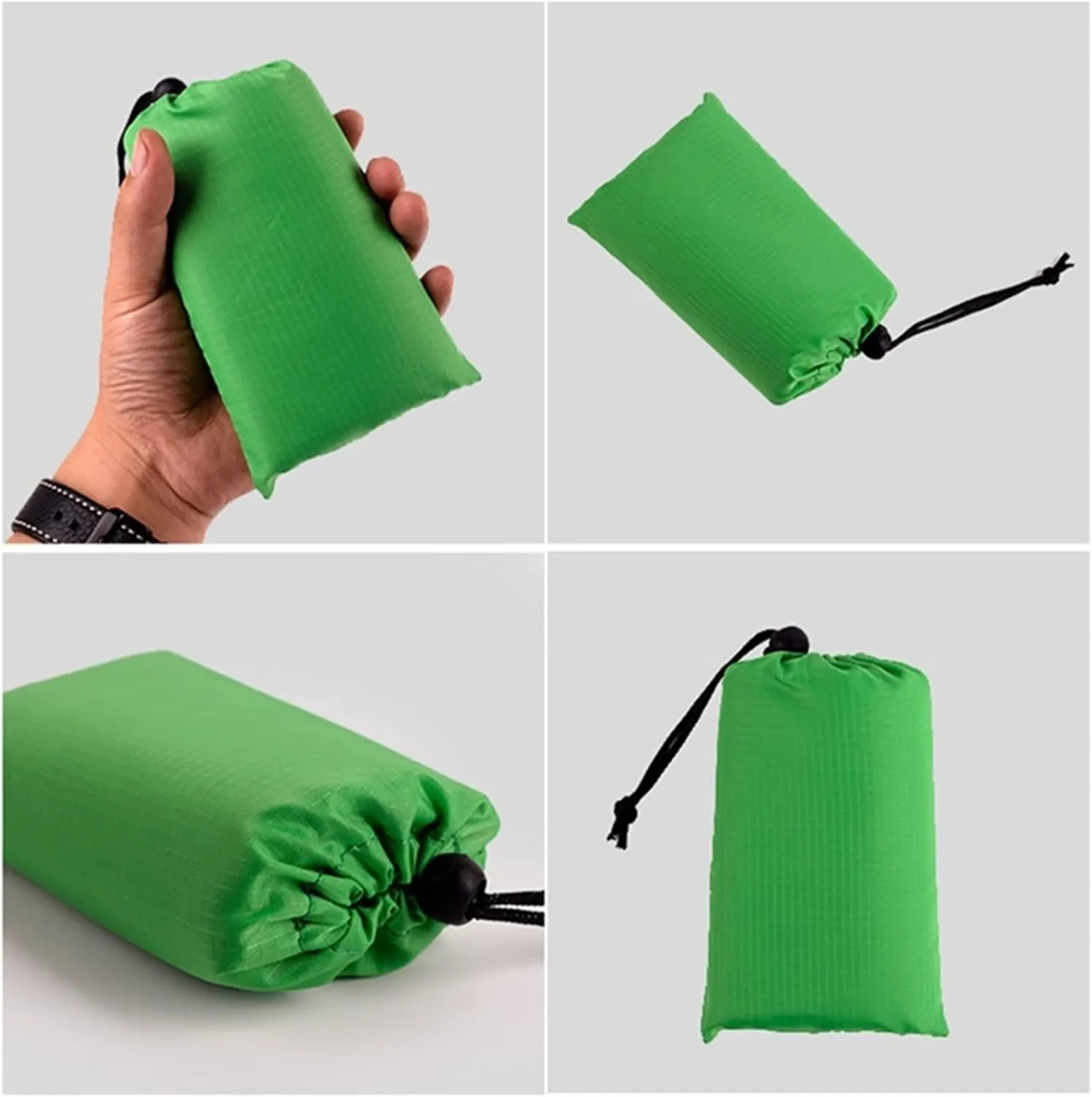 Camping Blankets 200x210cm Foldable Outdoor Cushion Portable Pocket Camping Mat Ultralight Picnic Blanket Moisture-Proof Sleeping Pad Beach Mat(Light Gray,140x150cm)