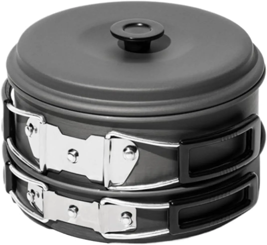 Camping Cookware Outdoor Camping Cooker Set Kettle Frying Pan Aluminum Pot Camping Picnic Portable Pot Set Survival Gear