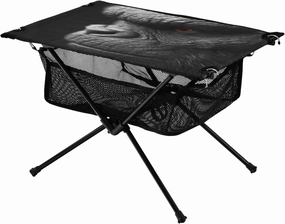 Camping Table Lightweight Portable Folding Table with Mesh Storage Net Black Gorilla Close Up Ideal for Camping Hiking Beach Picnic Travel Backyard