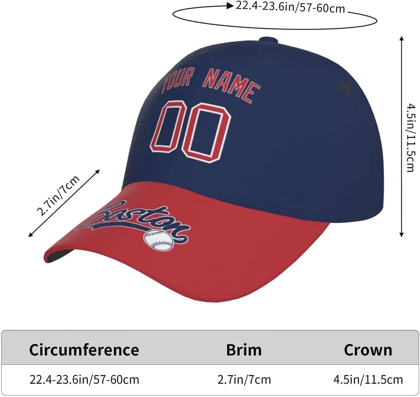 Cap Adjustable Hat Custom Name Number for Men Women Youth Gifts