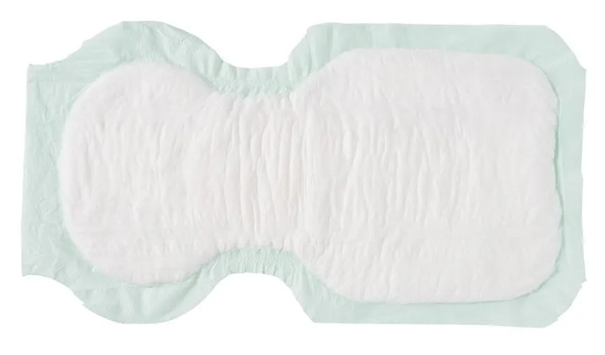 Cardinal Health™ Contoured Insert Pad, Wings™, Overnight Absorbency, Green, 14 x 27IN, Case of 48