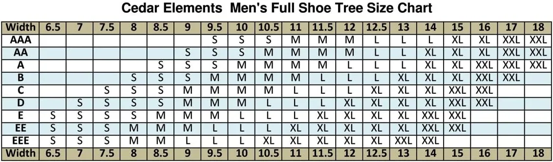 Cedar Elements Little Wholesale Program - Combination Cedar Shoe Trees - 6 Pairs (XL)